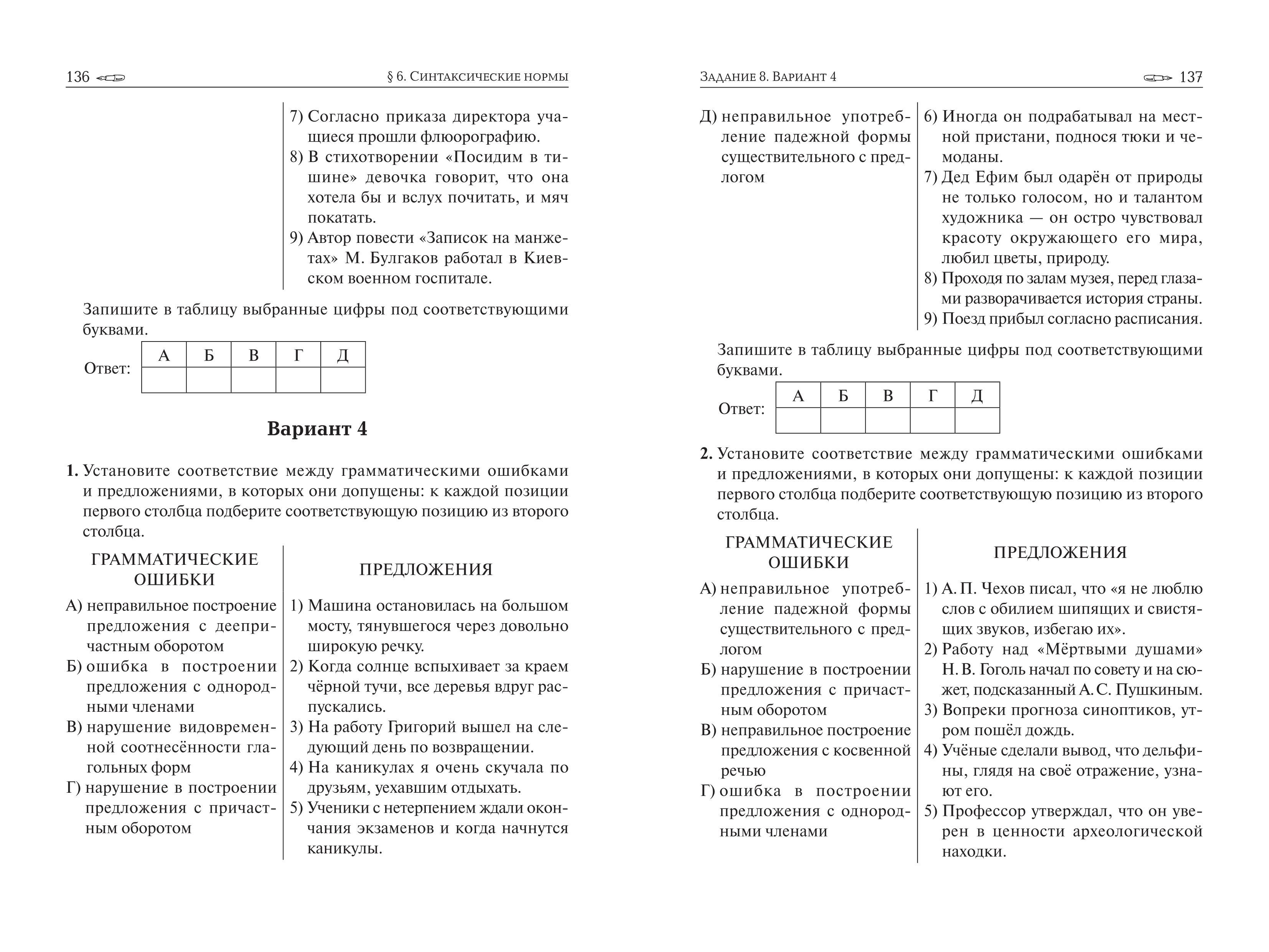 Русский язык. ЕГЭ-2020. Тематический тренинг
