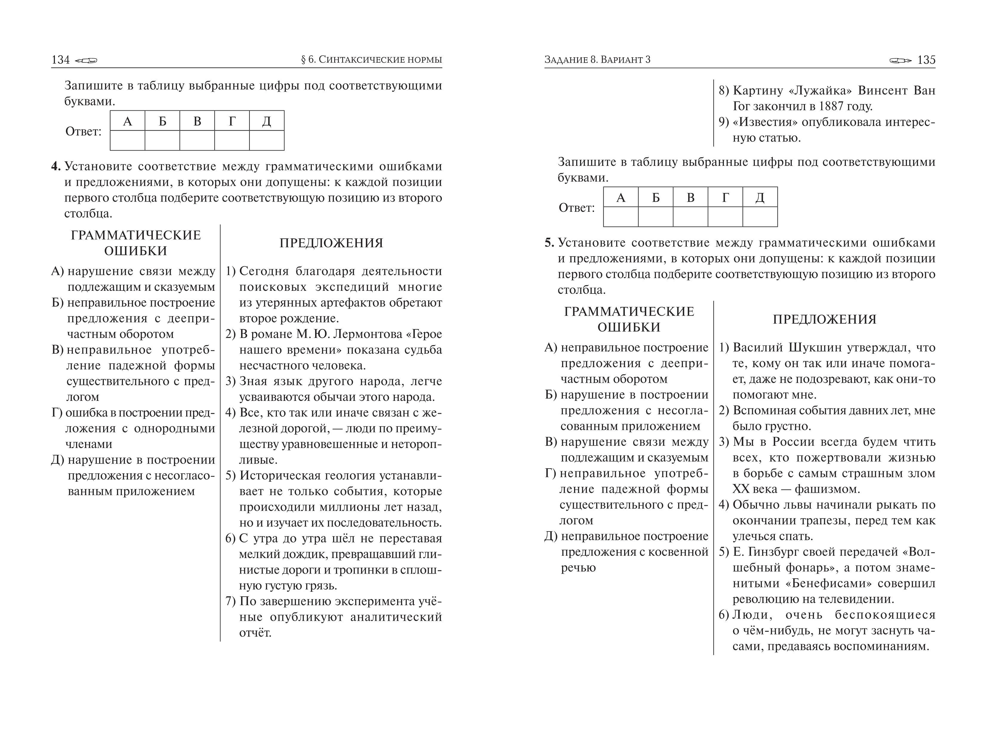 Русский язык. ЕГЭ-2020. Тематический тренинг
